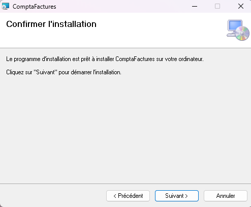 Confirmer l'installation