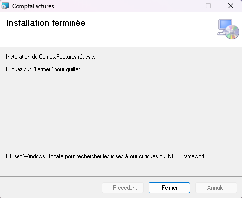 Installation terminée
